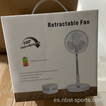 Ventilador plegable recargable recargable de altura ajustable USB recargable